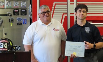 FASNY awards scholarship to graduating Westbrookville, NY high school firefighter