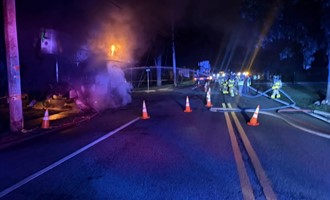 Firefighters Respond to Hillside Avenue Utility Truck Fire