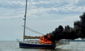 Fire Damages Sailboat in Long Island Sound