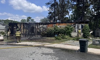 Mutual Aid Crews Assist at Fully Involved Structure Fire in Weymouth Township