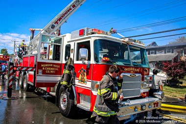 Truck Companies Operating At 3-Alarm Fire