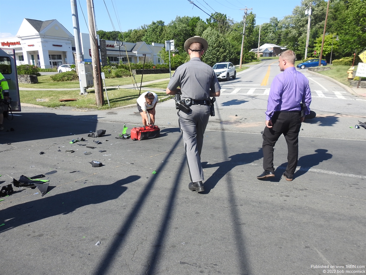 MedEvac Launched for Motorcycle Vs. Car Crash in Newburgh