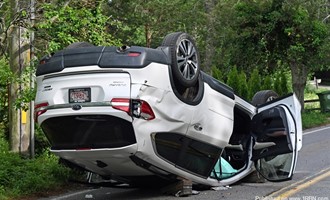Vehicle Rollover in East Falmouth Leaves No Reported Injuries