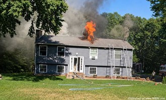Mutual Aid Crews Support Glocester Firefighters at Working Structure Fire