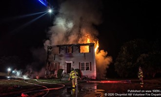 Chopmist Hill Crews Provide Mutual Aid at Coventry House Fire