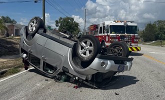Crews Respond to Rollover Crash With One Transported