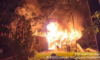 Campton-Thornton Firefighters Battle House Fire During Severe Storm