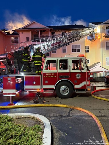 Twelve Old Saybrook Firefighters Respond to Groton Third Alarm