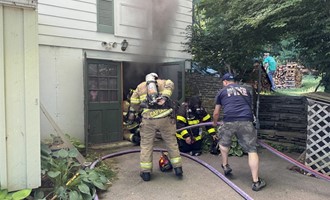 Killingly Power Issue causes House Fire and Brush Fire