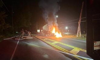 Honey Brook Twp. MVA with fire
