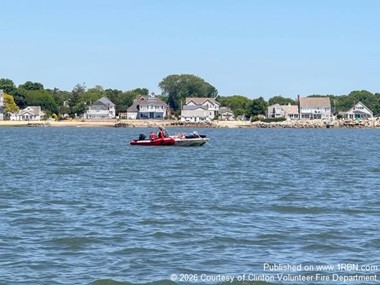 Seven Safely Assisted After Boat Runs Aground in Clinton