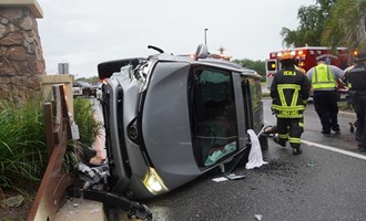 One Transported After Single Vehicle Rollover in Ocala