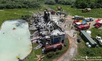 Flames at Rosebud Mining: Crews Battle Intense Commercial Fire in South Buffalo Township