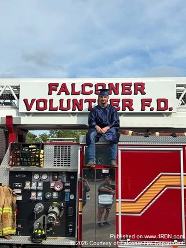 Falconer Fire Department Celebrates Graduate Austin Pfeiffer