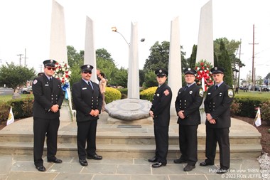 Firefighters from Bath and Portland, Maine at Hackensack FD Memorial