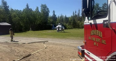 Minerva Fire Department Assists LifeNet Medical Helicopter Response
