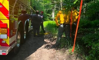 Minerva Firefighters Assist NYSDEC With Brush Fire Suppression