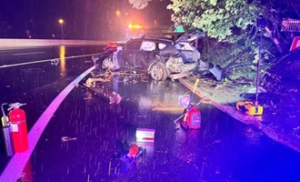 Early Morning Storm Crash Sends Vehicle Off Route 17