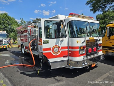 Engine 7 11 on the scene and in service at a dwelling fire