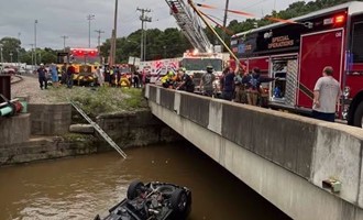 Coordinated Water Rescue Frees Occupant from Creek Rollover