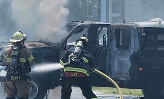 Quick Actions Limit Damage in Truck Fire Near Residence