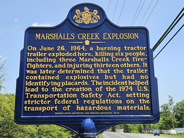62nd Anniversary Of The Marshalls Creek Explosion