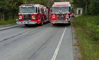 Quick Action by Crews Contains Tractor-Trailer Fire on Airport Road
