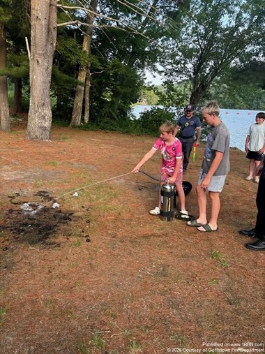 Future Firefighters Assist Goffstown Crews During Brush Fire