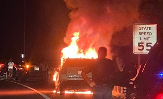 Rapid Knockdown of Fully Involved Vehicle Fire on Route 17