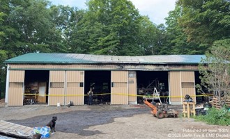 Second Alarm Barn Fire Results in Total Loss, Defensive Operations Initiated
