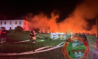 Townsend Firefighters Respond to Third-Alarm Fire in Mason