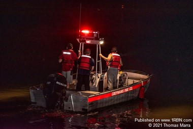 Boat Stuck on Rocks in Coeymans