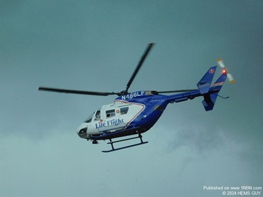 Geisinger Life Flight 5 departing Geisinger Danville