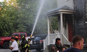 Exterior Fire Climbs to the Eaves in Fall River