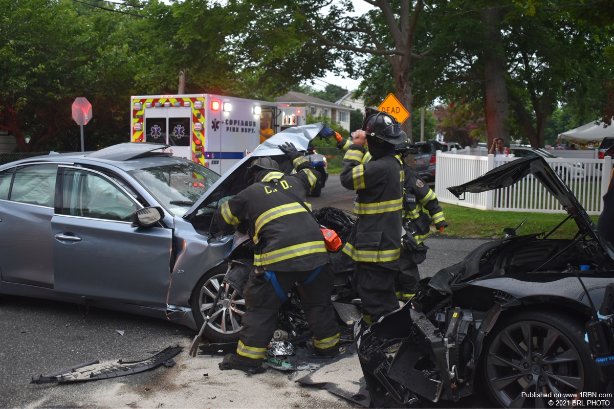 Copiague HeadOn Collision Sends Three to Hospital