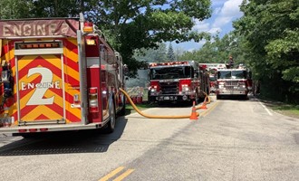 Crews Contain Brush Fire on Manchester Road with Mutual Aid Support