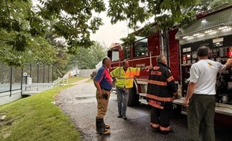 Crews Contain Fully Involved Pool Pump House Fire in Winhall