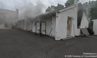 Mutual Aid Crews Controlled Commercial Building Fire