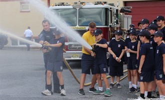Haddon Twp. Jr. Police Academy Visits Westmont Fire Company