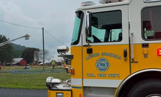 Lower Swatara Responds on Mutual Aid to Barn Fire