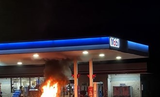 Center Moriches Firefighters Extinguish Fuel Pump Fire