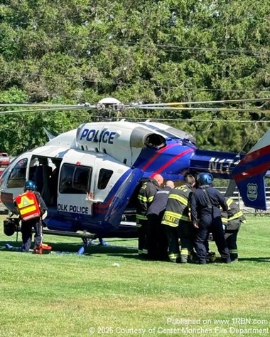 Center Moriches Firefighters Assist After Pedestrian Crash