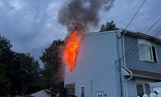 Elmont Firefighters Contained Lincoln Street House Fire