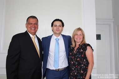 North Hudson Probationary Firefighter Christian Jones w/ Father & Mother