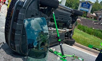 Crews Stabilize Rollover Crash and Complete Safe Extrication