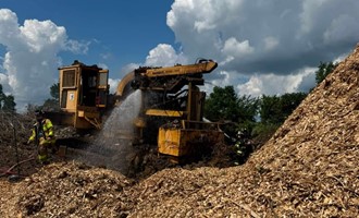 Oakdale Hose Company Assisted at Wood Chipper Fire