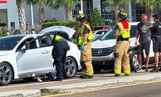 RUSH HOUR TRAFFIC SNARLED IN CEDAR HAMMOCK
