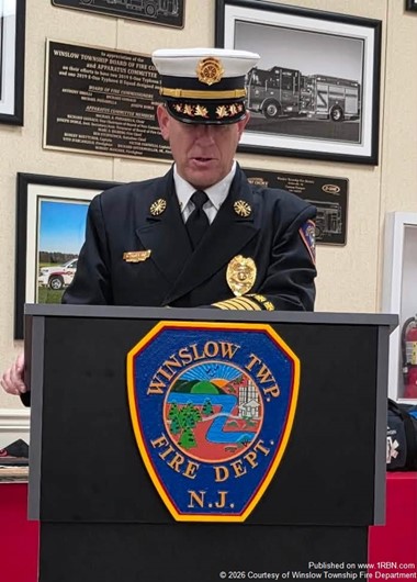 Winslow Township Recognizes New Firefighters