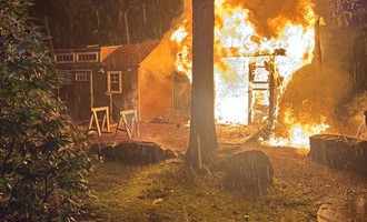 Fairmount Crews Extinguish Shed Fire During Storms