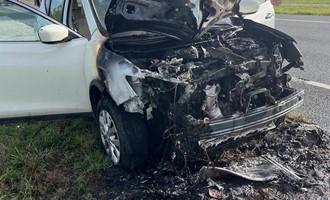 Quick Knockdown of SUV Fire Prevents Further Damage
